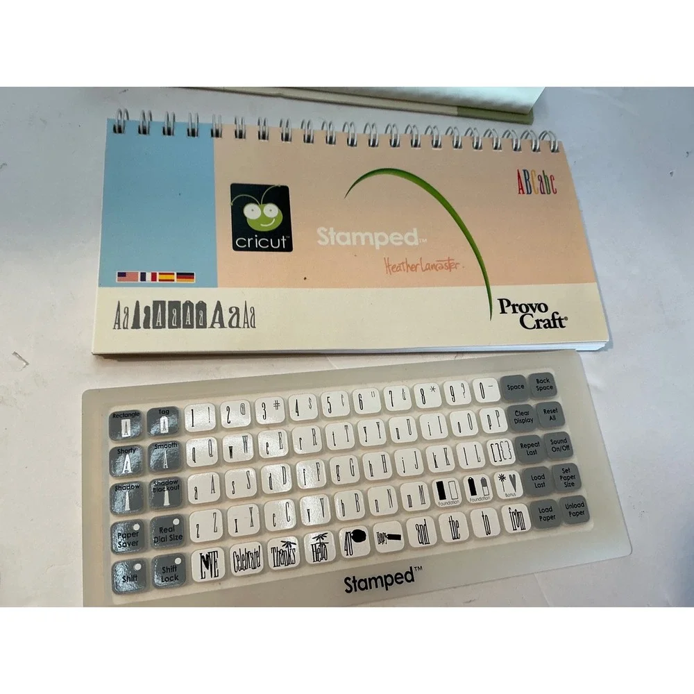 Cricut Stamped Font Cartridge Heather Lancaster‎ Provo Craft Keypad Handbook